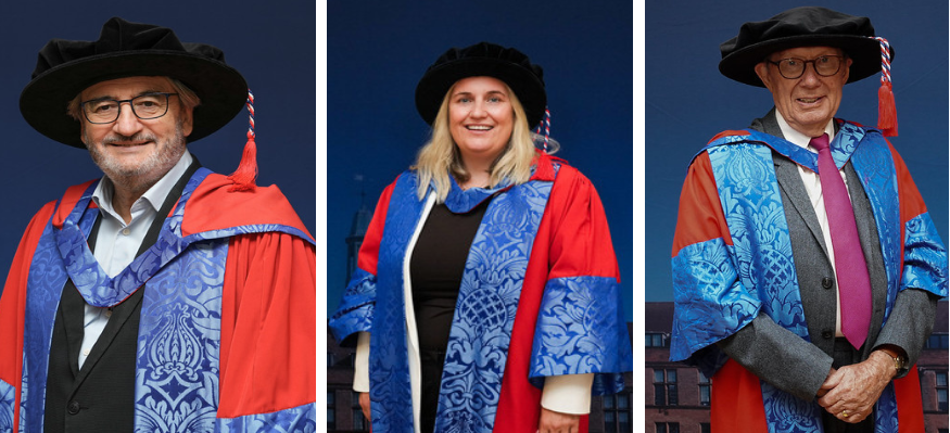collage of honorary doctorate recipients